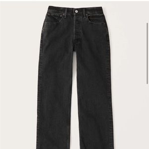 Abercrombie 90s Low Rise baggy jeans in washed black